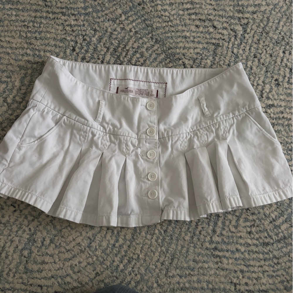 Hollister Ivory Buttoned Skirt
